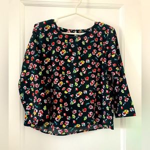 Colorful floral 3/4 sleeved top
